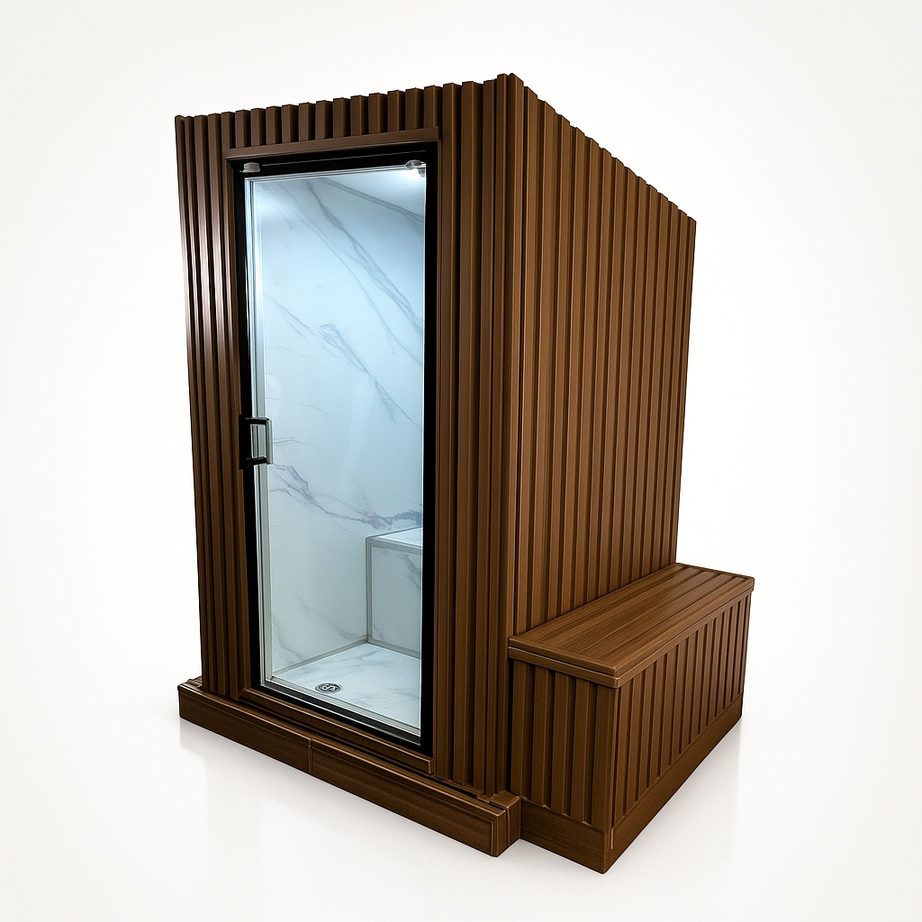 Fly Geyser - 2 Person Indoor & Outdoor Steam Room - Glacier White