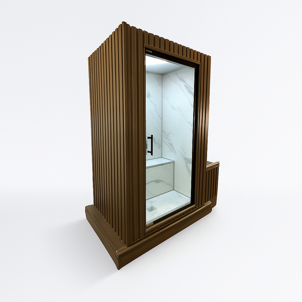 Fly Geyser - 2 Person Indoor & Outdoor Steam Room - Glacier White