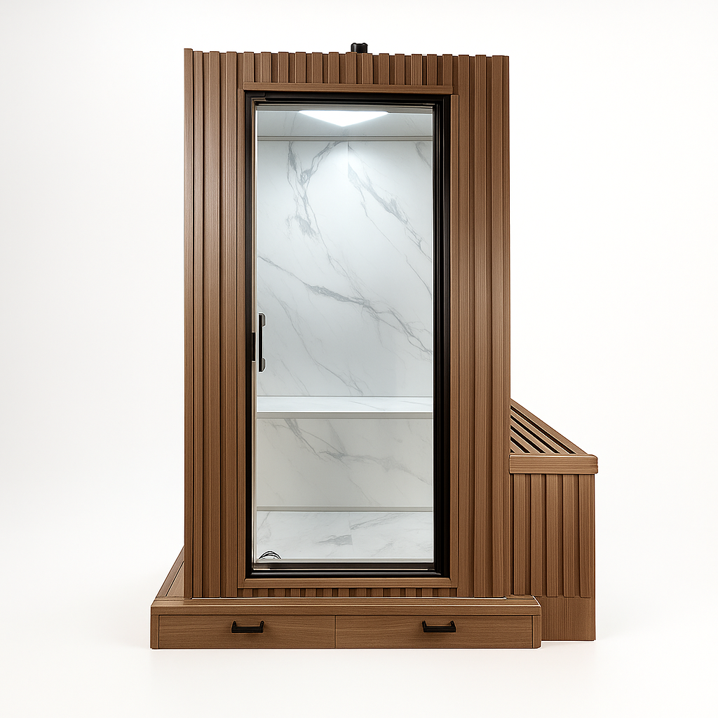 Fly Geyser - 2 Person Indoor & Outdoor Steam Room - Glacier White