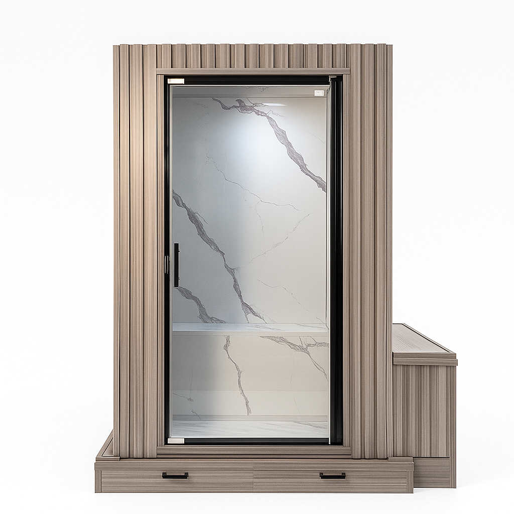 Fly Geyser - 2 Person Indoor & Outdoor Steam Room - Glacier White