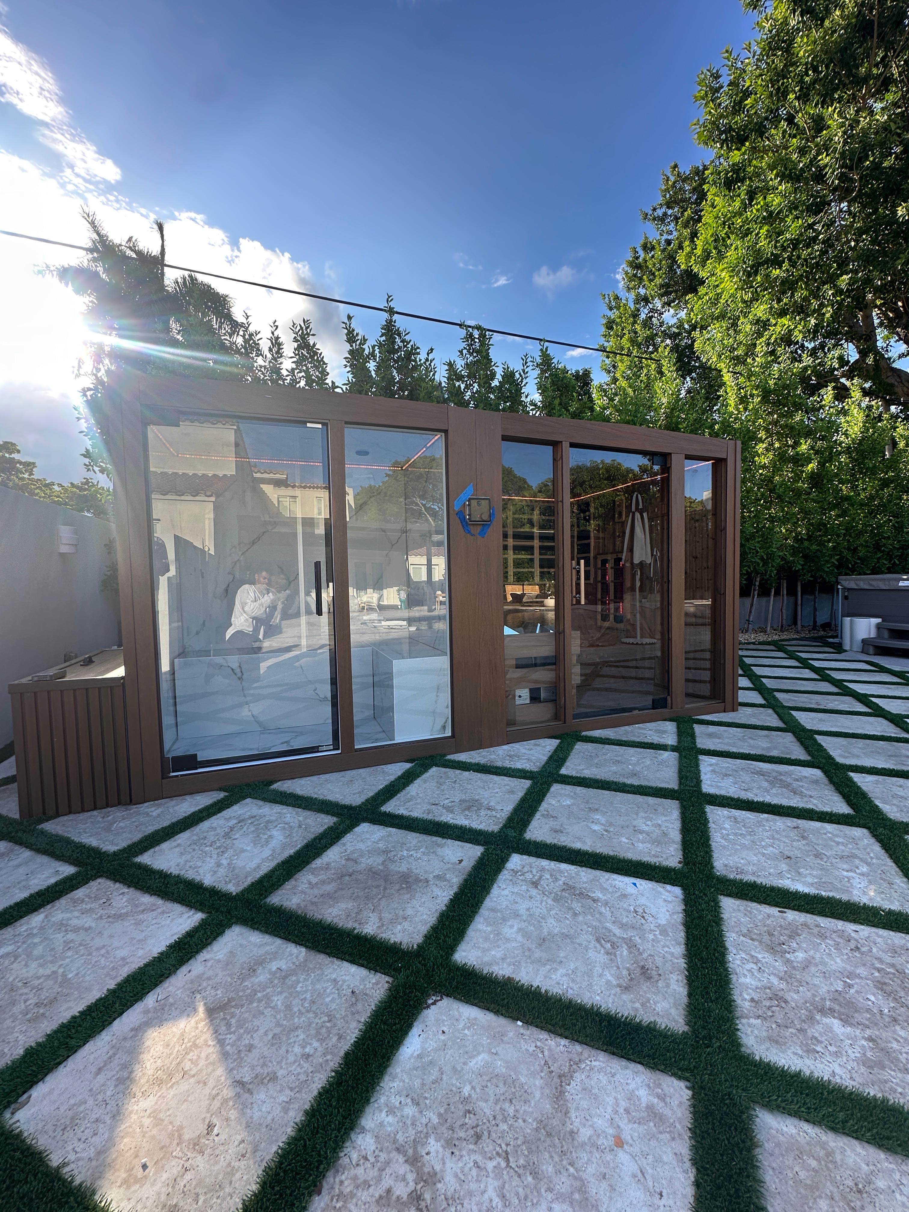 Nova® - Traditional Sauna + Infrared + Steam Room Dual Cabin - 4-6 person - Outdoors / Indoors