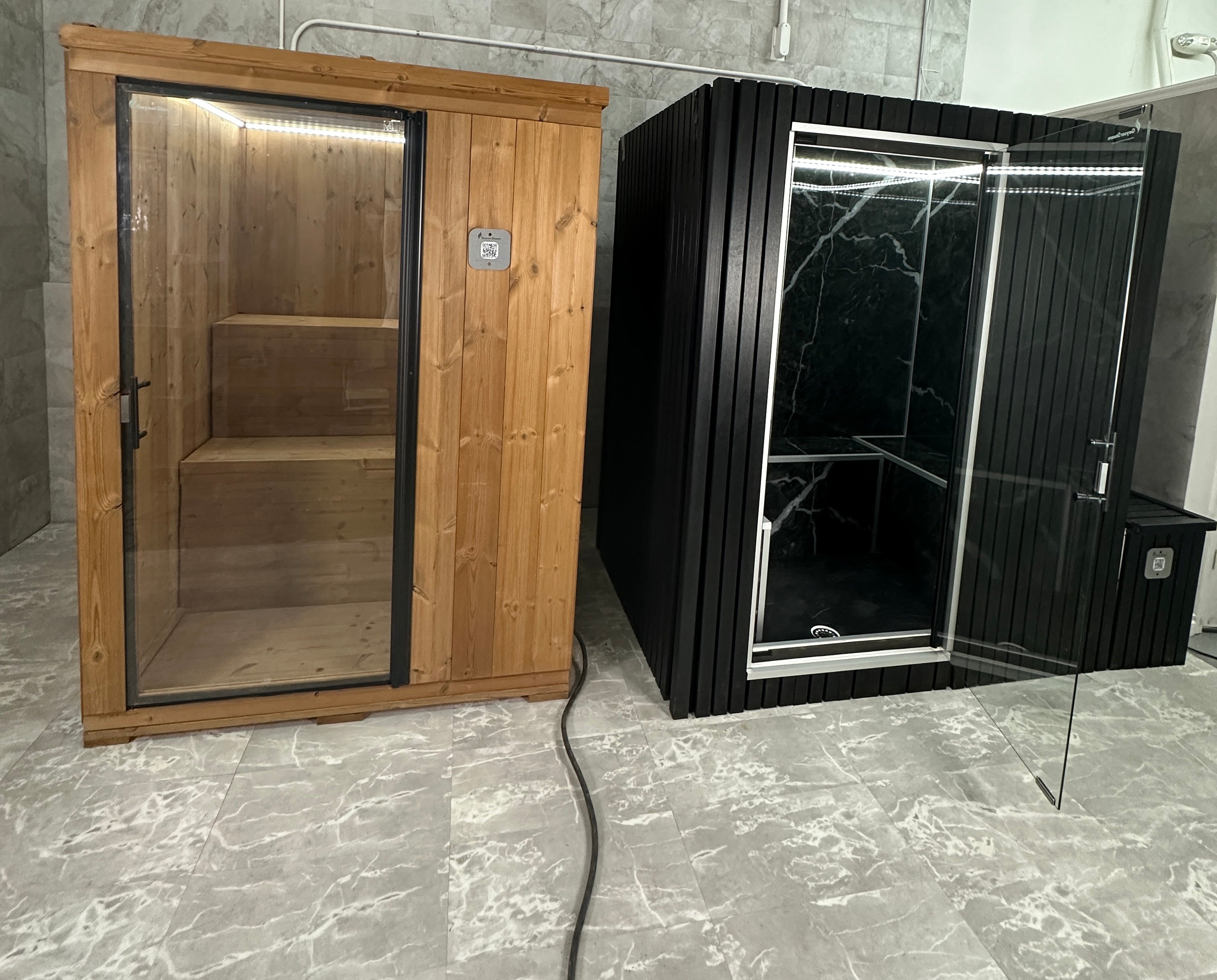 Traditional Sauna + Steam Room - 2-4 person - Indoor & Outdoor