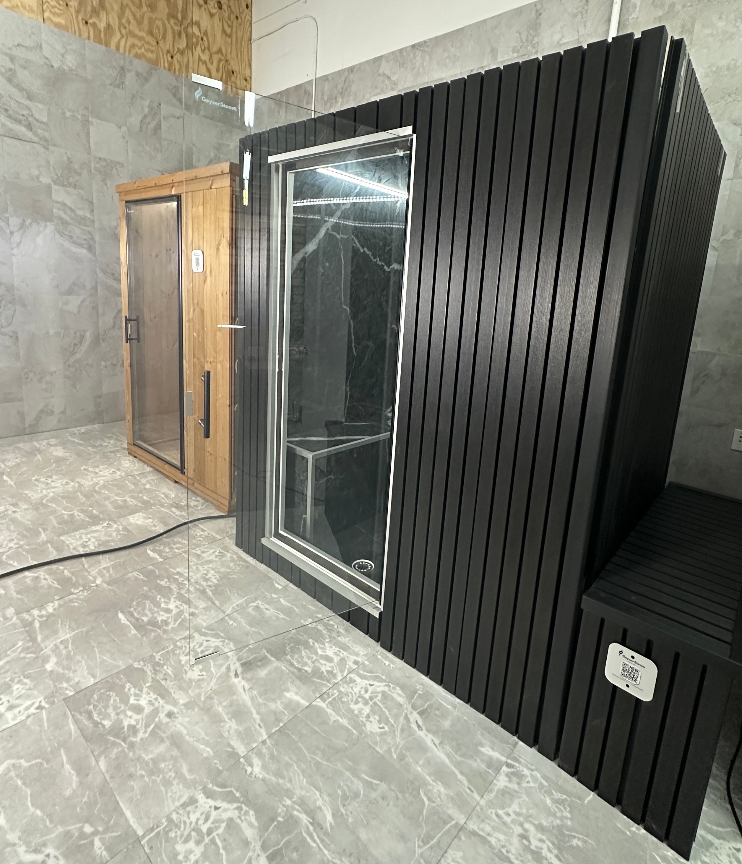 Traditional Sauna + Steam Room - 2-4 person - Indoor & Outdoor
