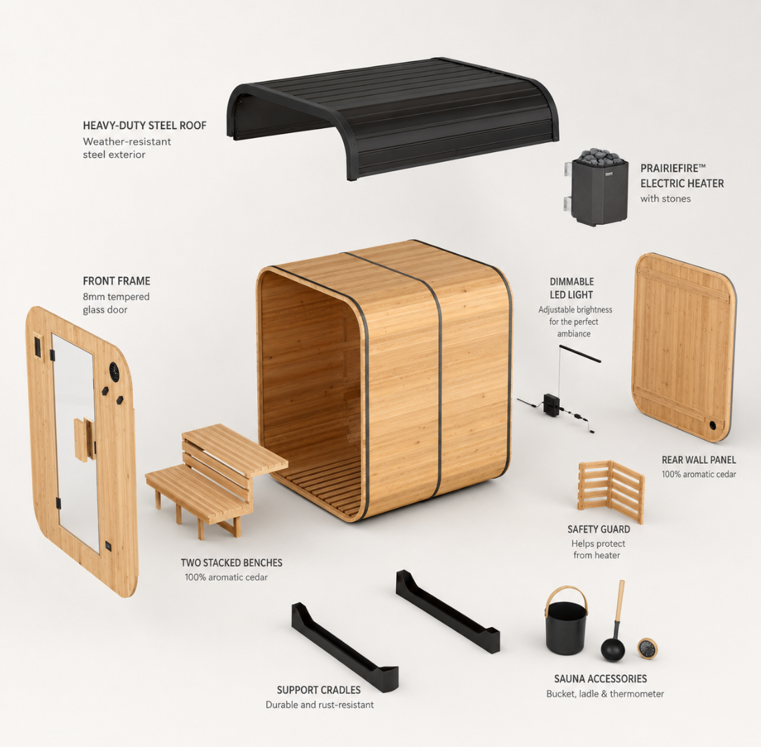 Lulay Large - 4-6 person - Traditional Outdoor Sauna