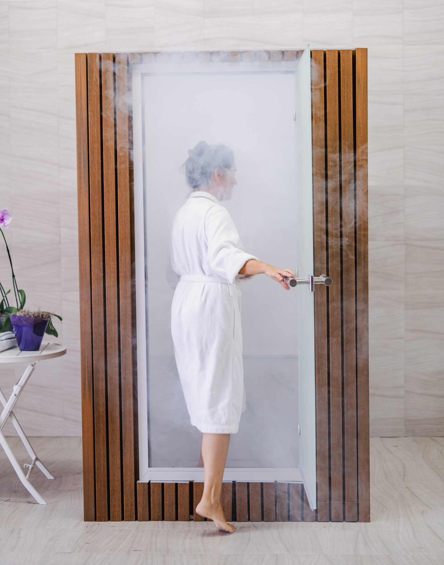 Fly Geyser - 2 Person Indoor & Outdoor Steam Room - Glacier White
