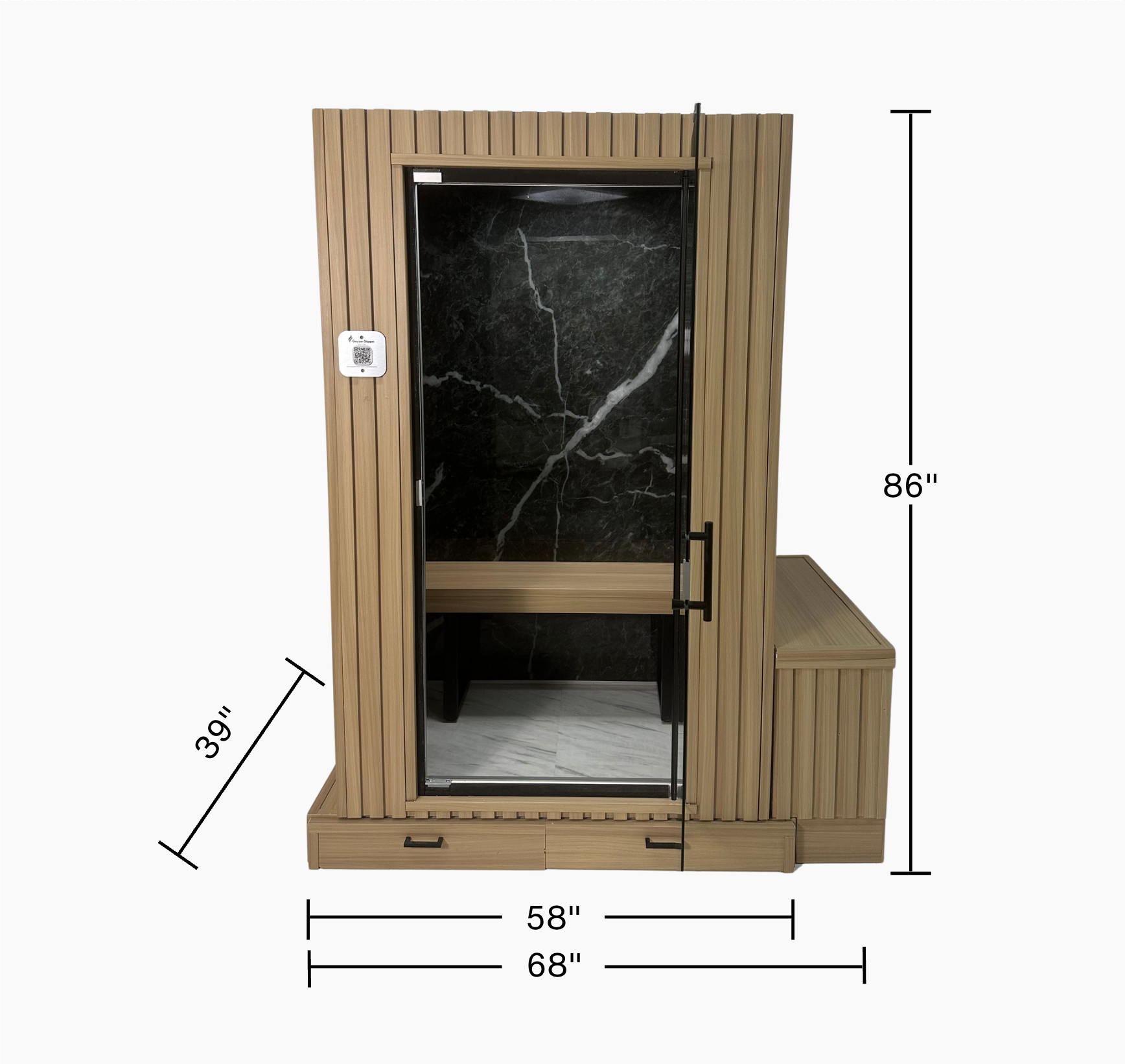 Fly Geyser® - Custom Made - 2 Person Indoor & Outdoor - Steam Room