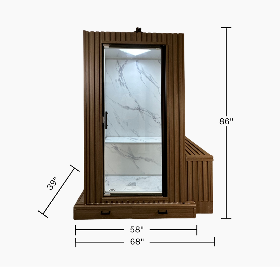 Fly Geyser - 2 Person Indoor & Outdoor Steam Room - Glacier White