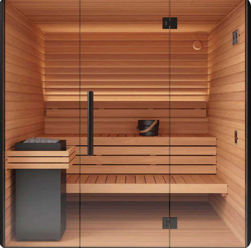 Outdoor Traditional Sauna - Black (4-6 person)