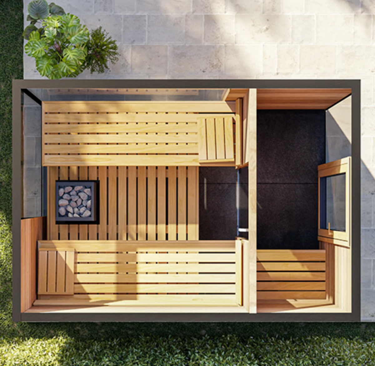 ThermaSol Ombra Sauna Cabin - 5 person Outdoor Sauna