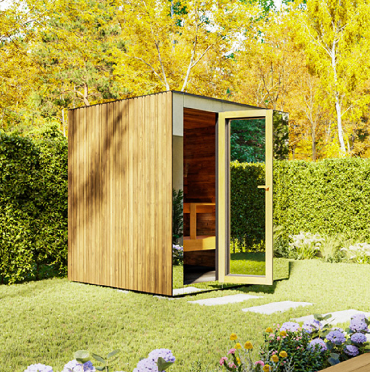 ThermaSol Spectra Sauna Cabin - 4 person Outdoor Sauna