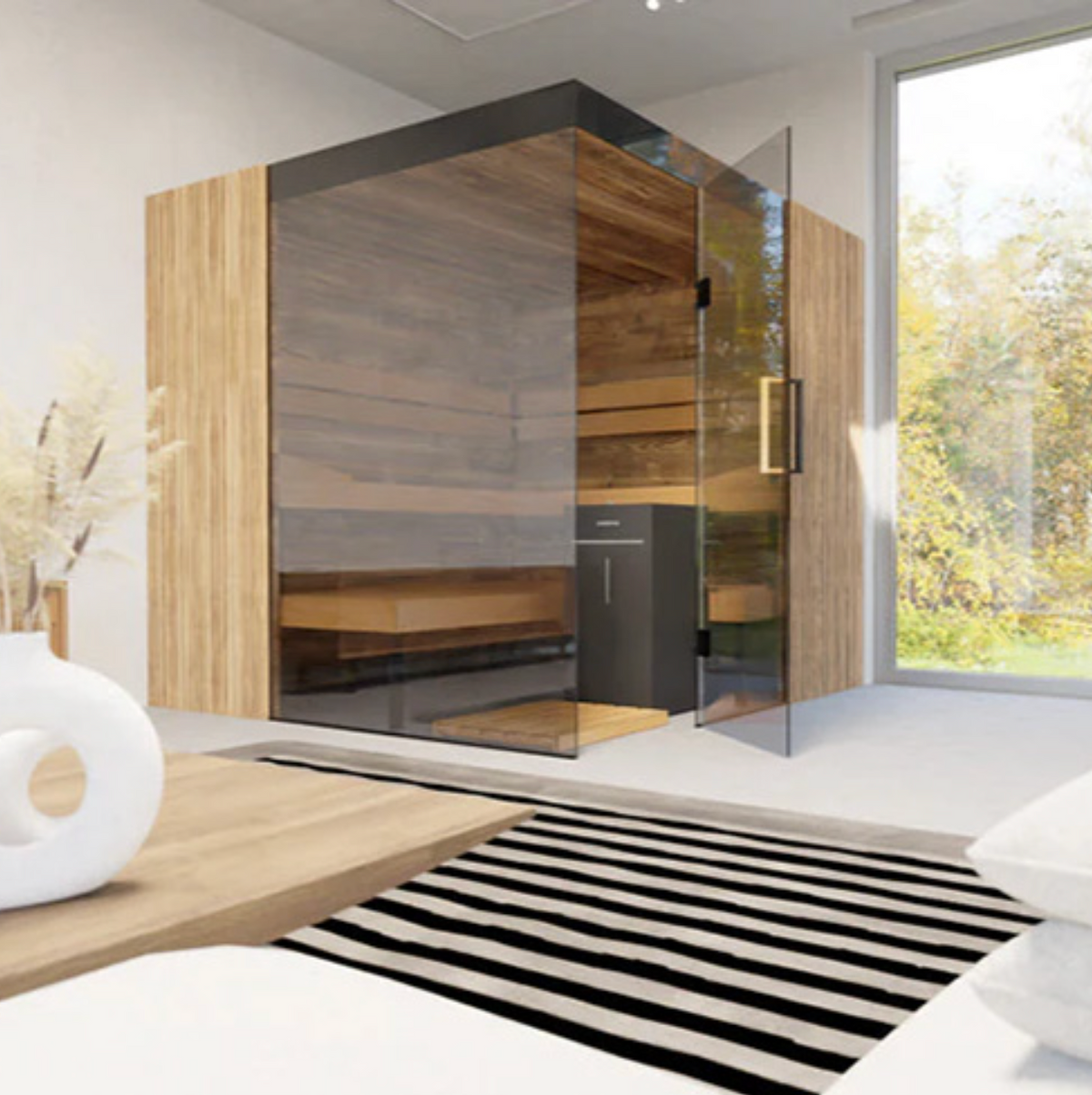 ThermaSol Aalto Sauna Cabin - Indoor 4 person Traditional Sauna