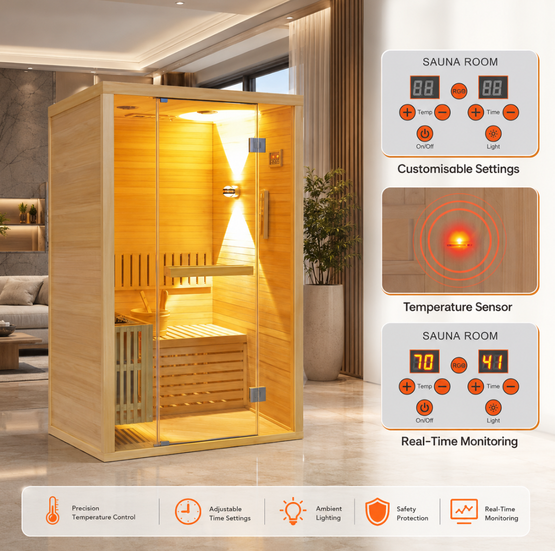 Sisu - 1 person - Traditional Indoor Sauna