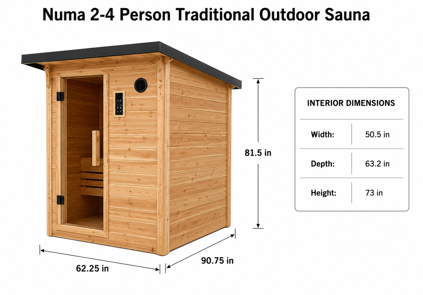 Numa - 2-4 person - Traditional Outdoor Sauna