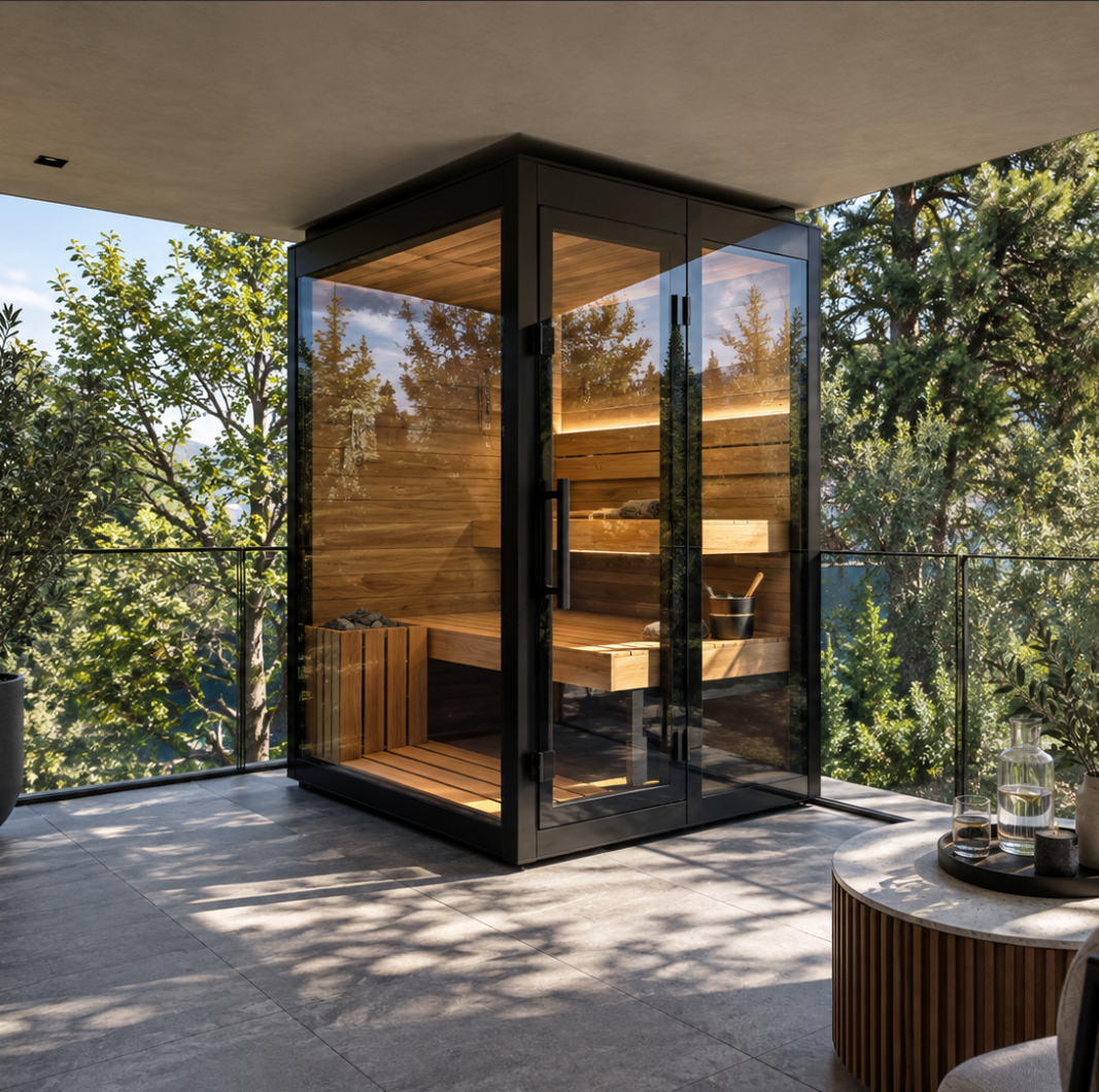 ThermaSol Vera Sauna Cabin - Outdoor 3 person Traditional Sauna