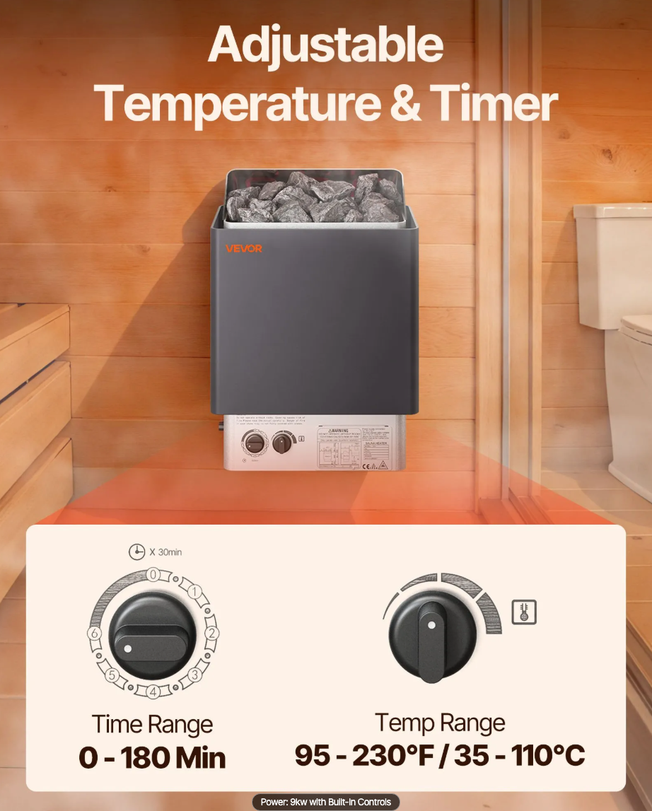 Standard Electric Sauna Heater (4.5 kw - 9kw)