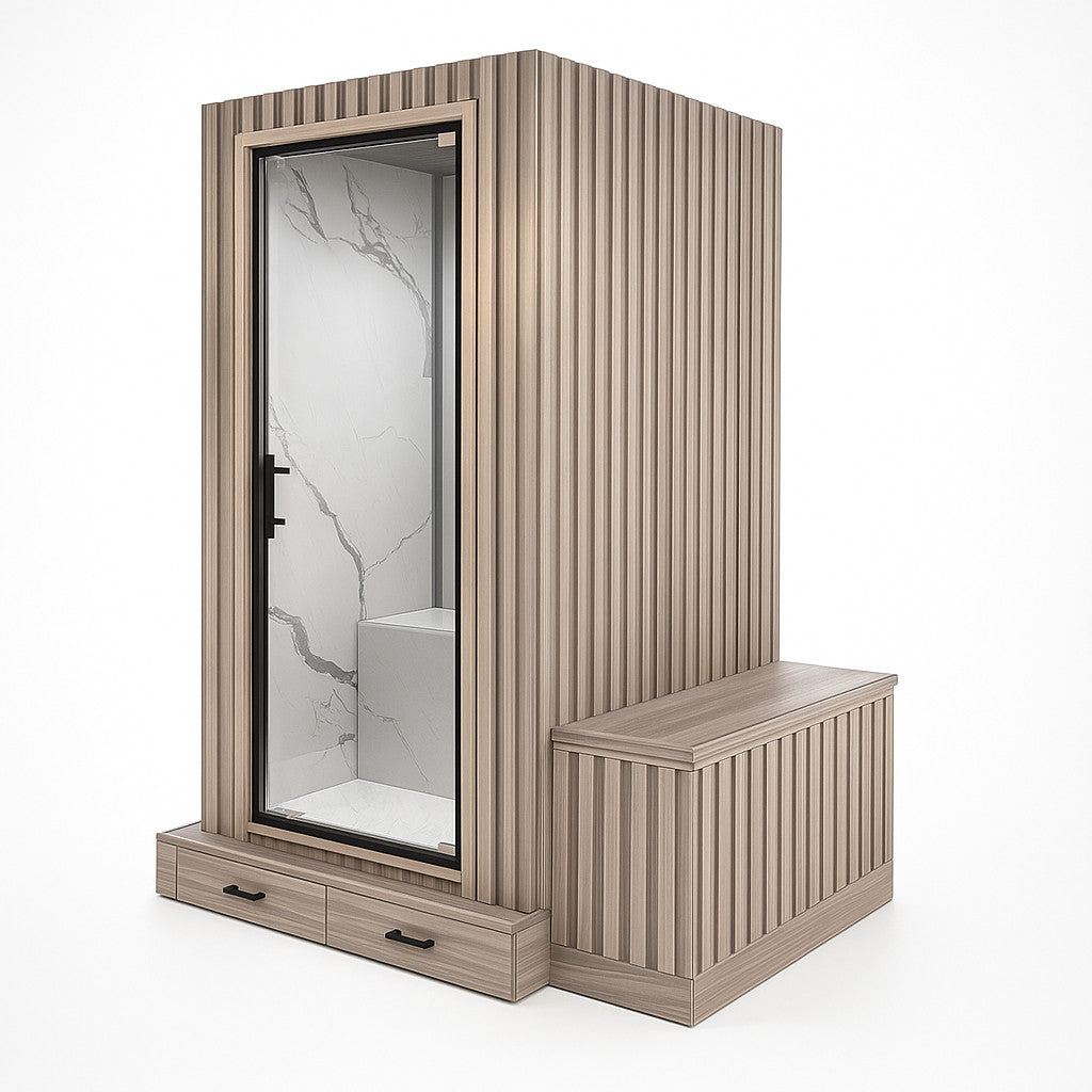 Fly Geyser - 2 Person Indoor & Outdoor Steam Room - Glacier White