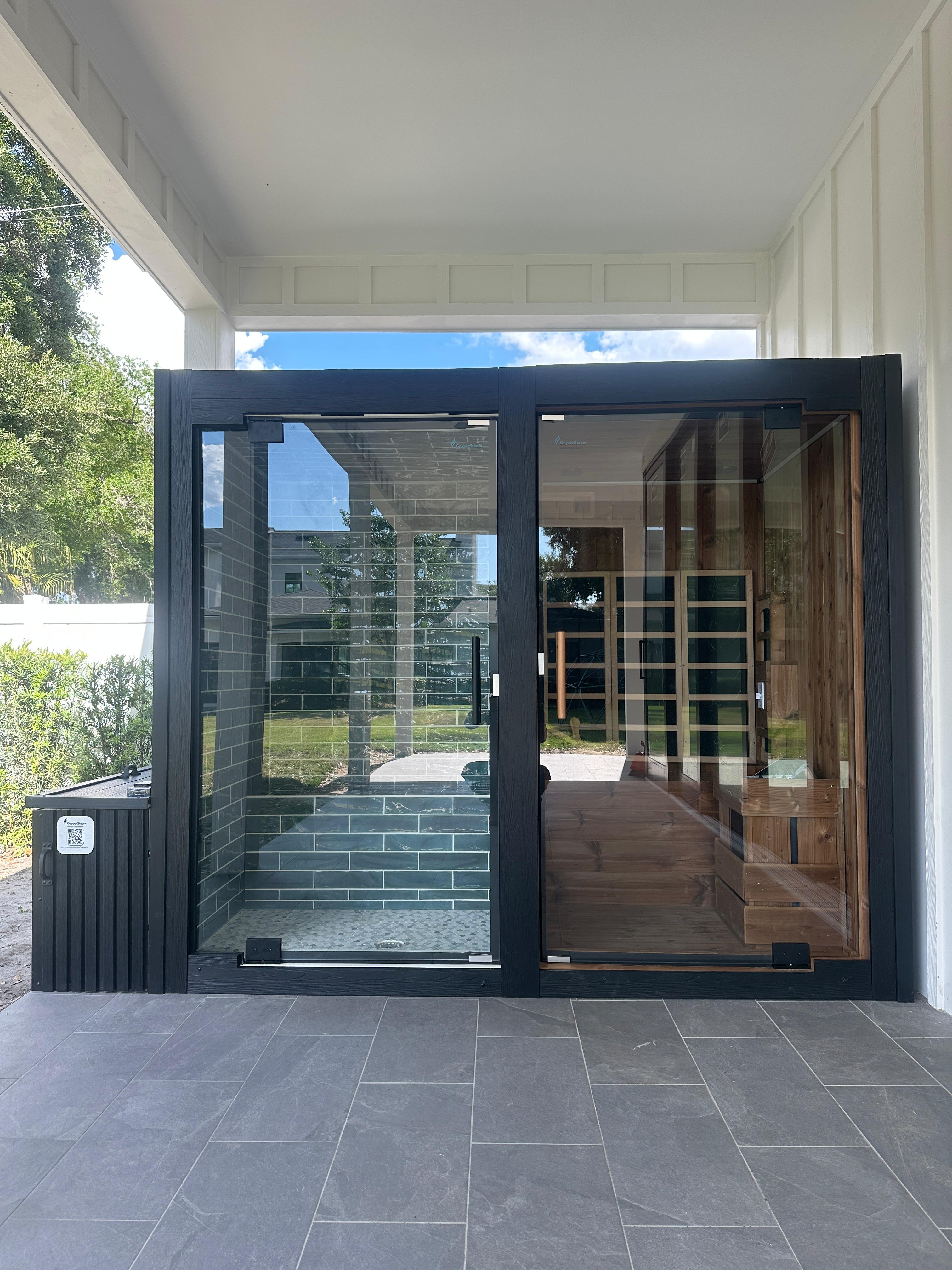 Minka® - Traditional Sauna and Steam Room Dual Cabin - 2 person - Indoors / Outdoors