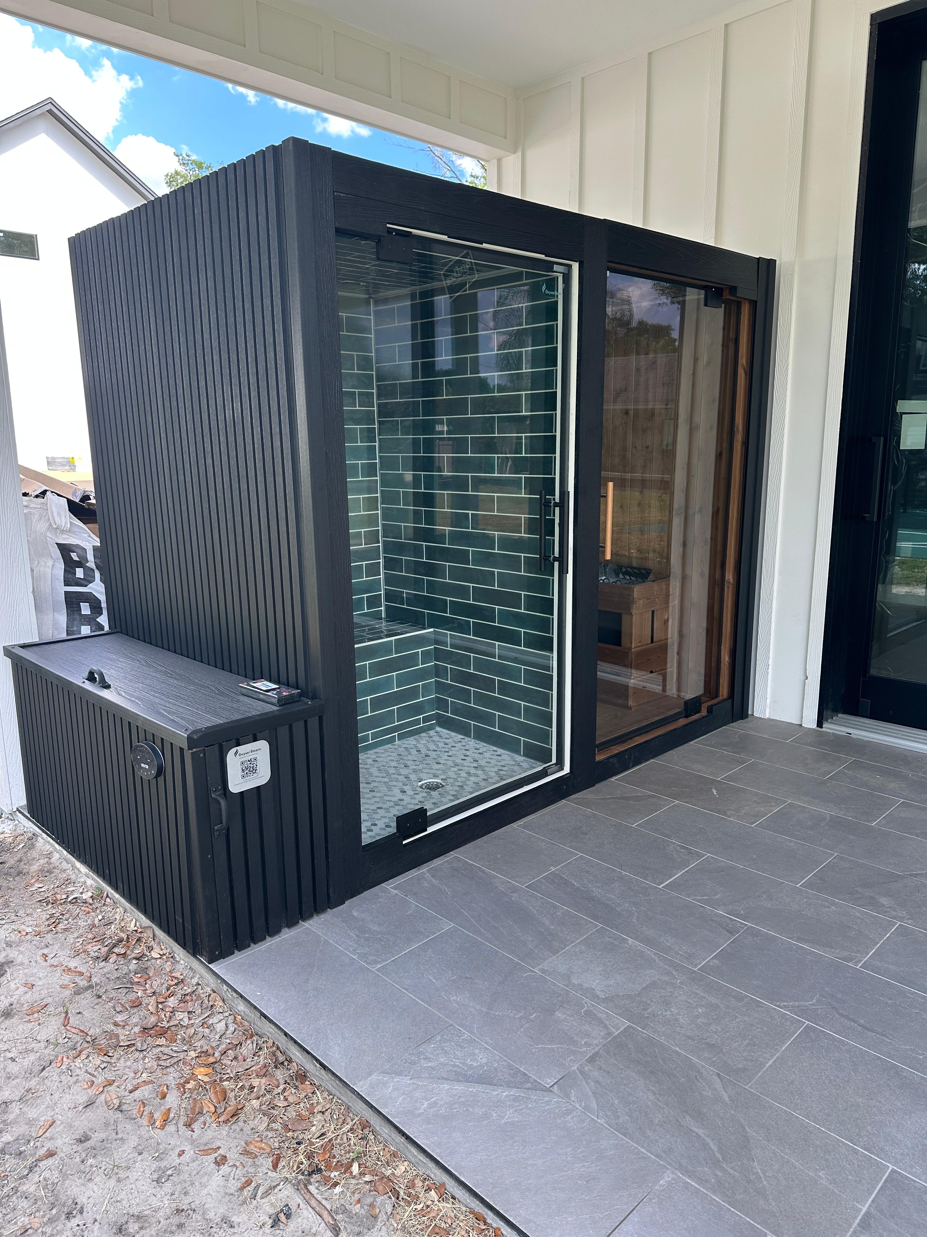 Minka® - Traditional Sauna and Steam Room Dual Cabin - 2 person - Indoors / Outdoors