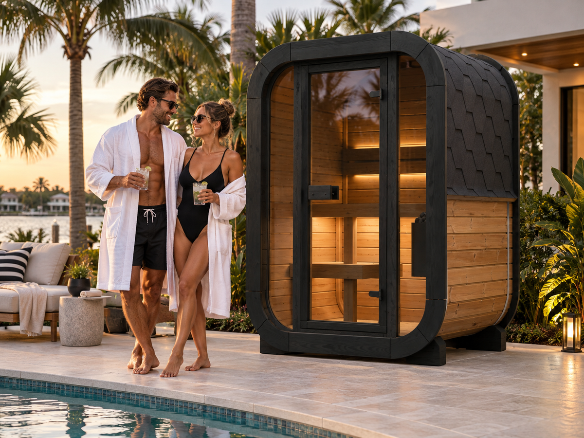 SaunaLife Model CL3G - 2-person Outdoor Traditional Sauna