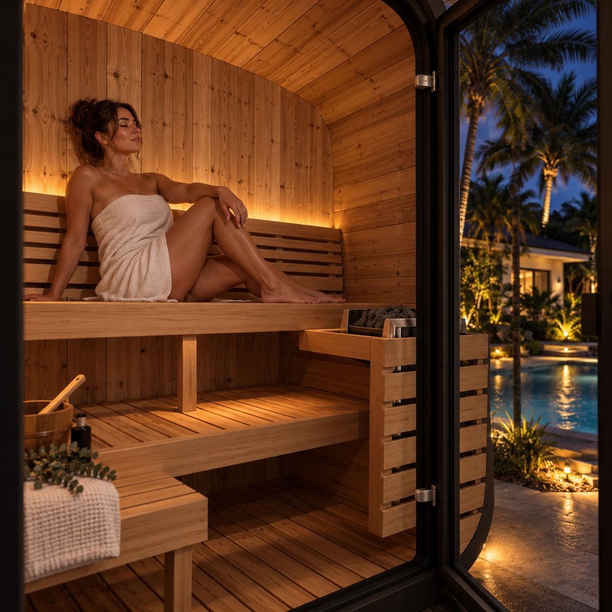 SaunaLife Model CL5G - 4-person Outdoor Traditional Sauna