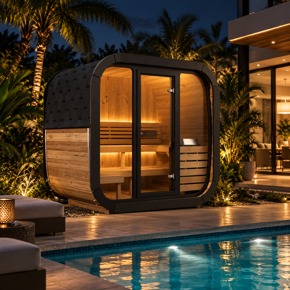 SaunaLife Model CL5G - 4-person Outdoor Traditional Sauna