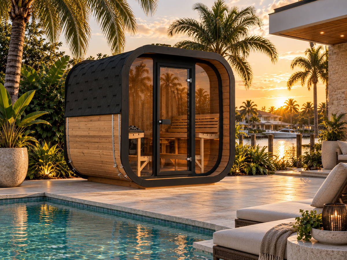 SaunaLife Model CL7G - 6-person Outdoor Traditional Sauna