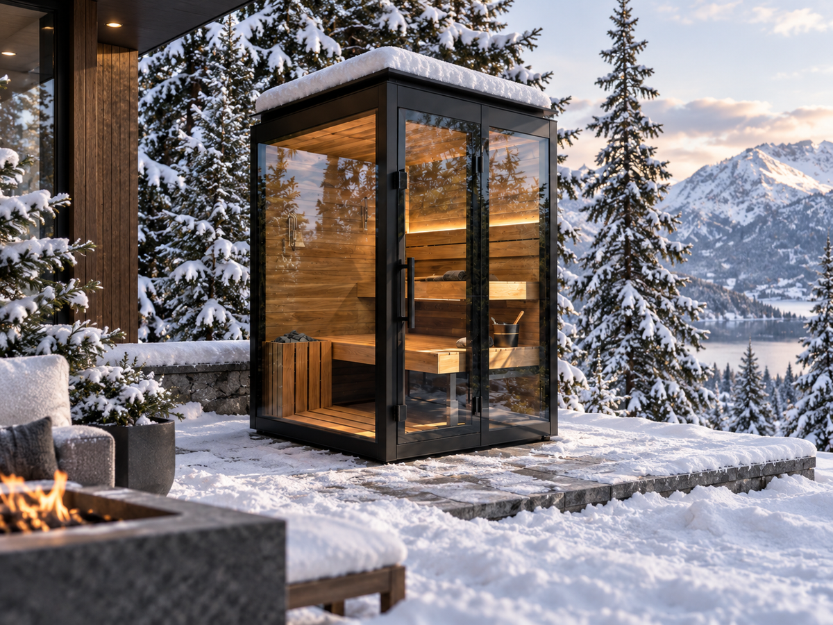 ThermaSol Vera Sauna Cabin - Outdoor 3 person Traditional Sauna