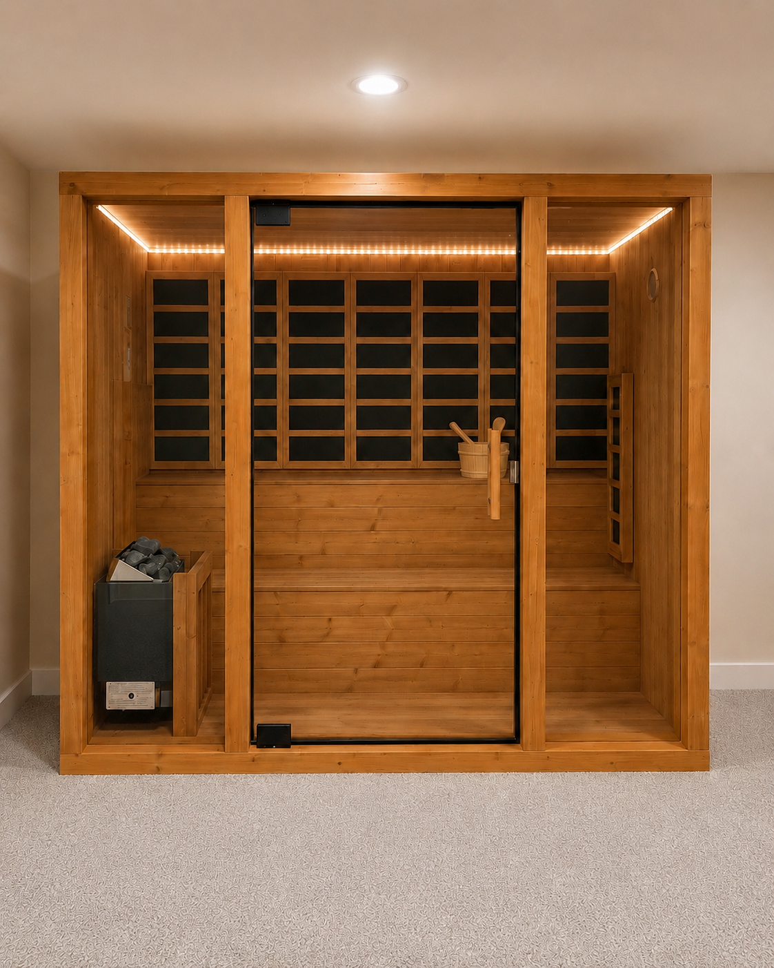 Valera - 3-4 person Indoor & Outdoor Traditional & Infrared Sauna