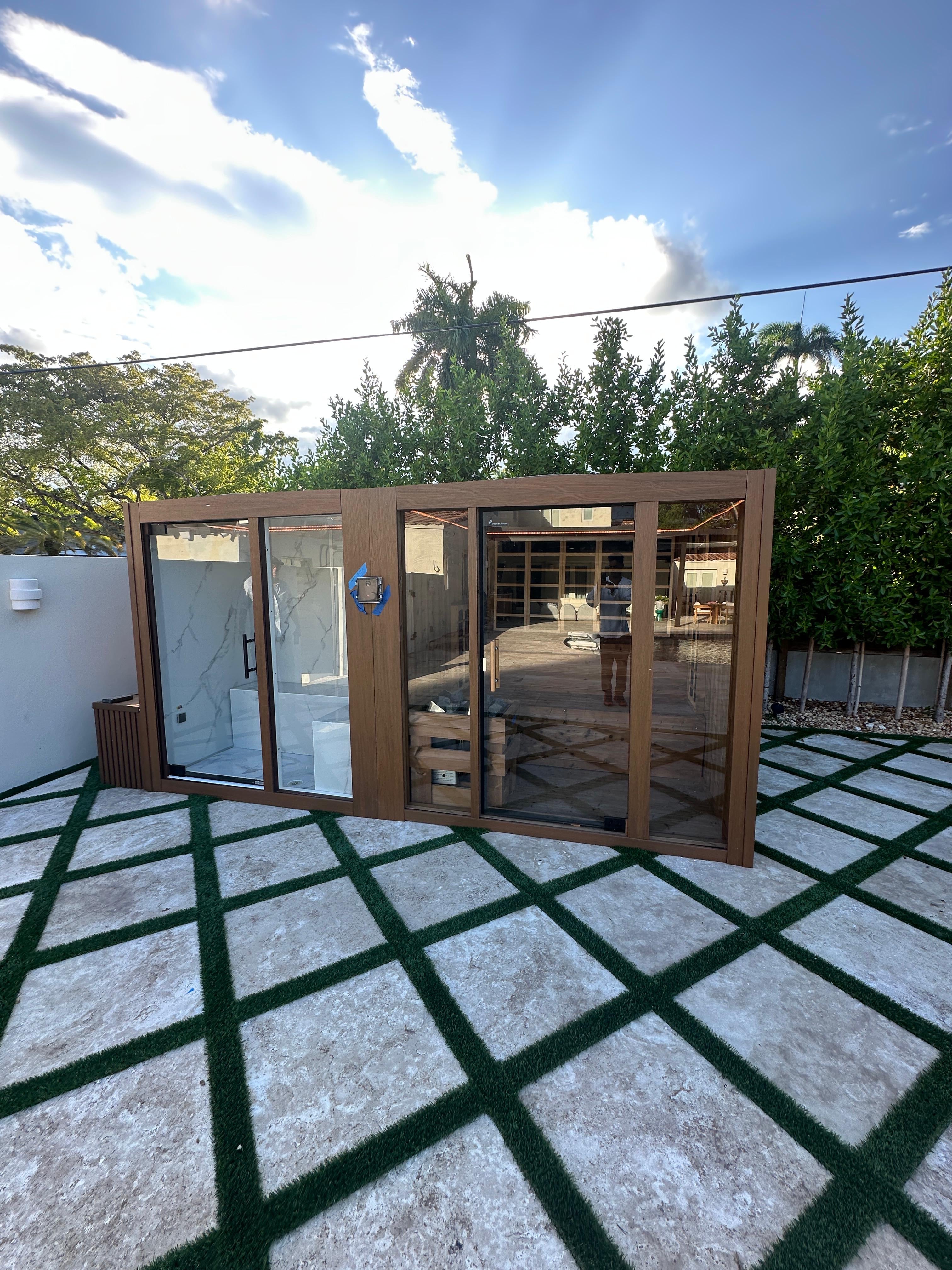 Nova® - Traditional Sauna + Infrared + Steam Room Dual Cabin - 4-6 person - Outdoors / Indoors