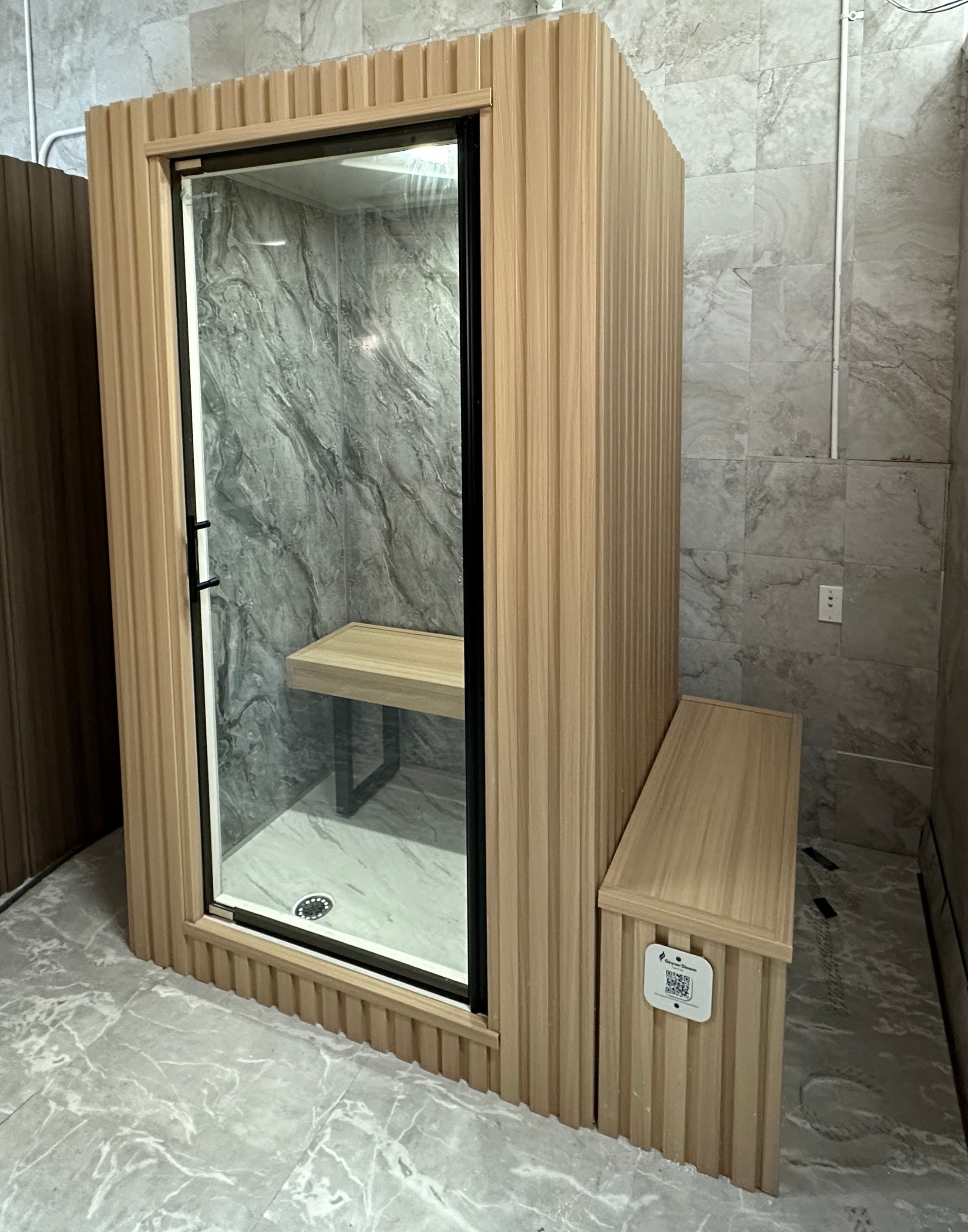 Fly Geyser® - 2 Person Indoor & Outdoor - Steam Sauna Room - Monaco Gray