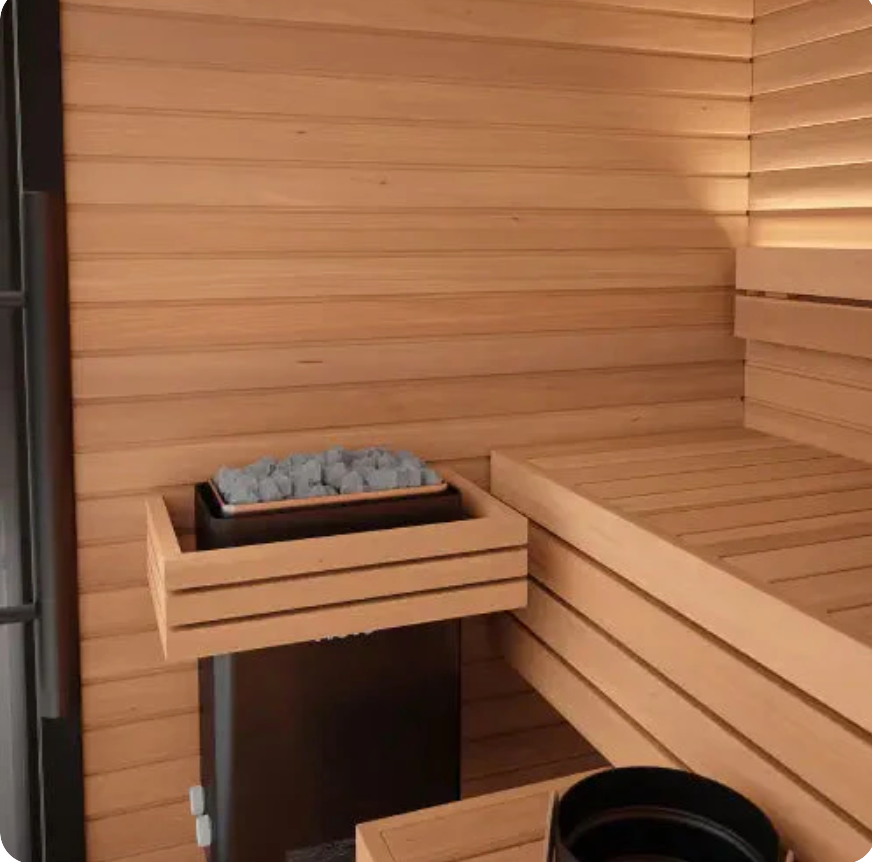 Outdoor Traditional Sauna - Black (4-6 person)