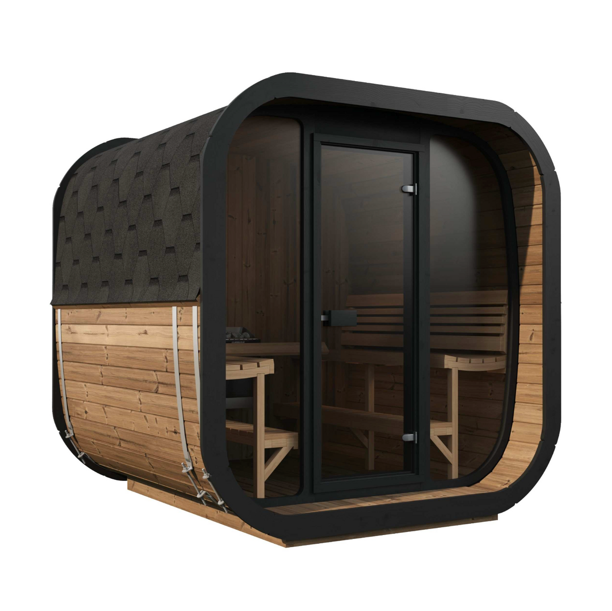 SaunaLife Model CL7G - 6-person Outdoor Traditional Sauna