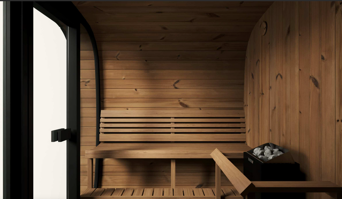 SaunaLife Model CL7G - 6-person Outdoor Traditional Sauna