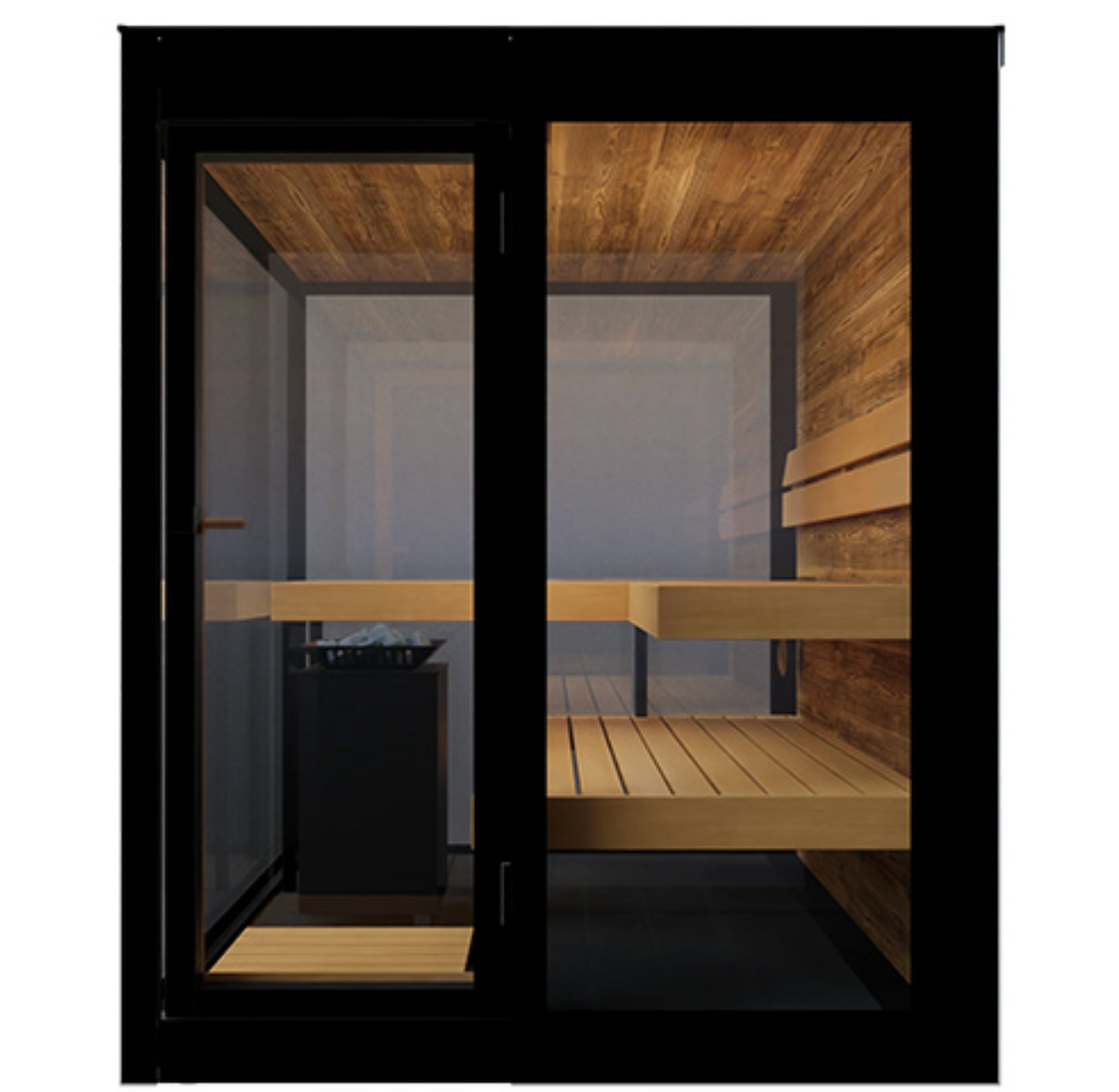 ThermaSol Vue Sauna Cabin - Outdoor 4 person Traditional Sauna