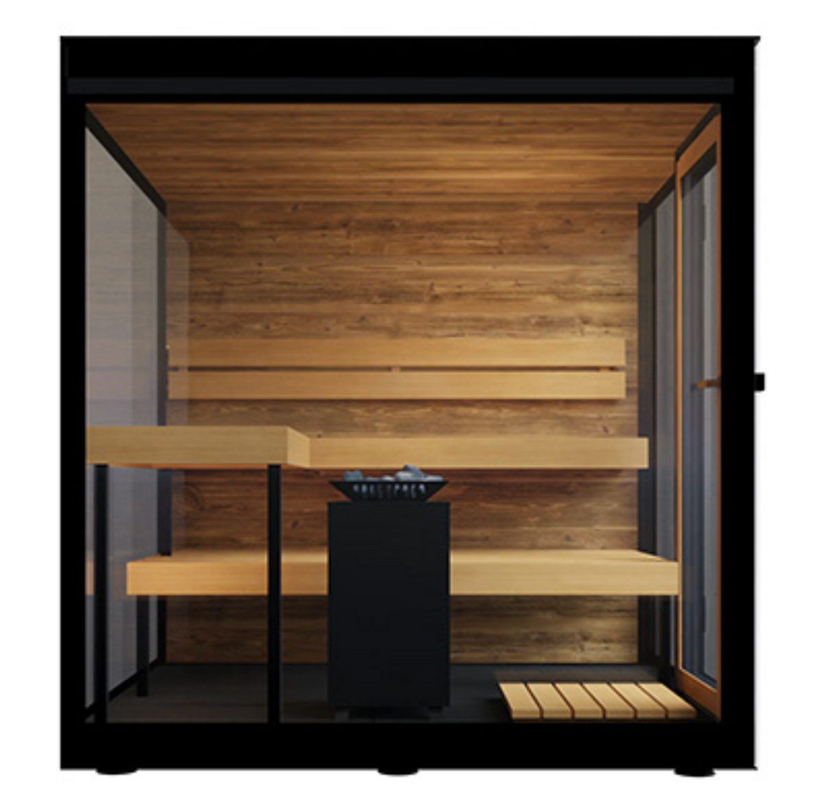 ThermaSol Vue Sauna Cabin - Outdoor 4 person Traditional Sauna