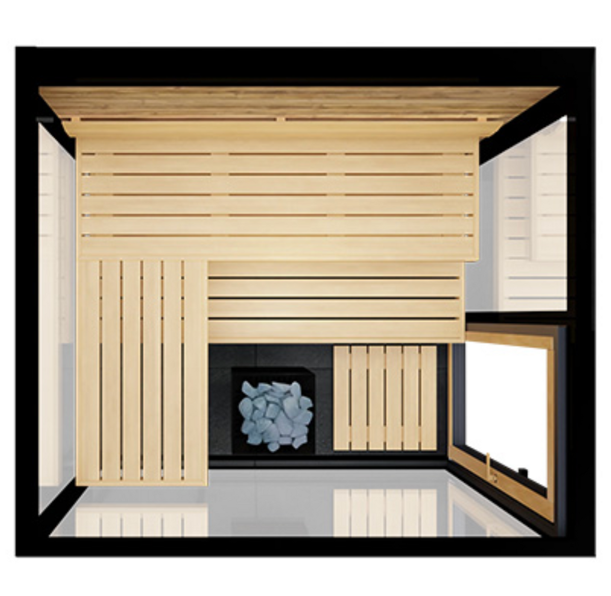 ThermaSol Vue Sauna Cabin - Outdoor 4 person Traditional Sauna