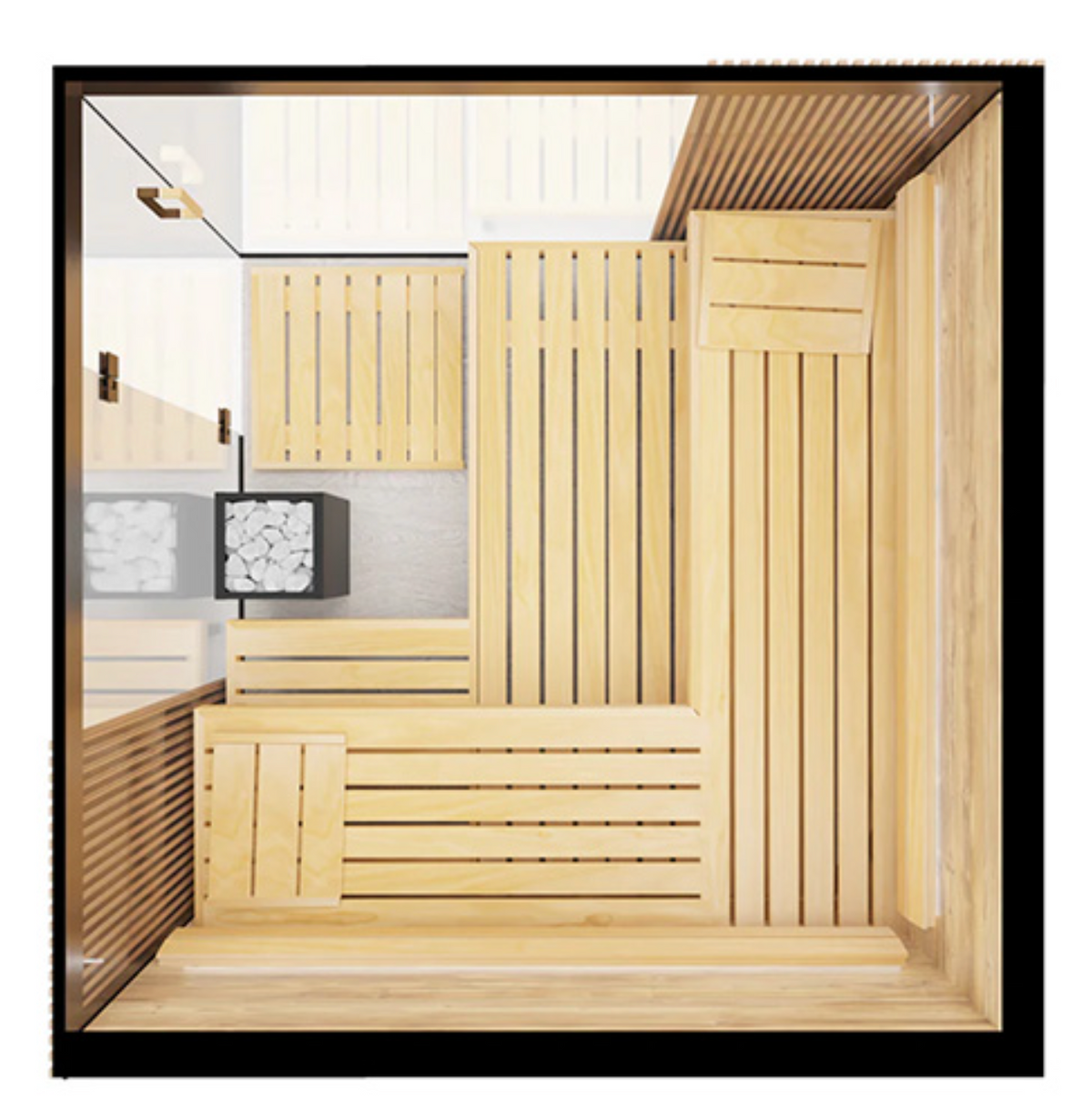 ThermaSol Aalto Sauna Cabin - Indoor 4 person Traditional Sauna