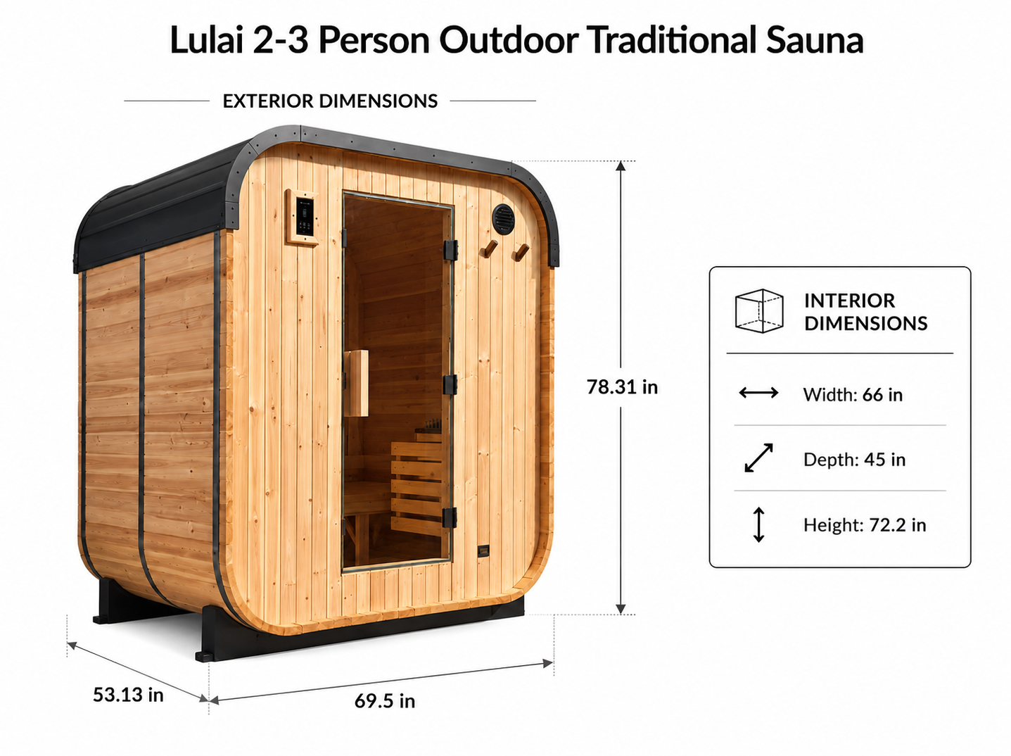 Lulay - 2-3 person - Traditional Outdoor Sauna