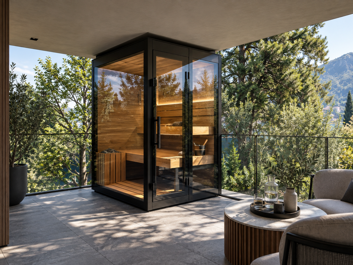 ThermaSol Vera Sauna Cabin - Outdoor 3 person Traditional Sauna