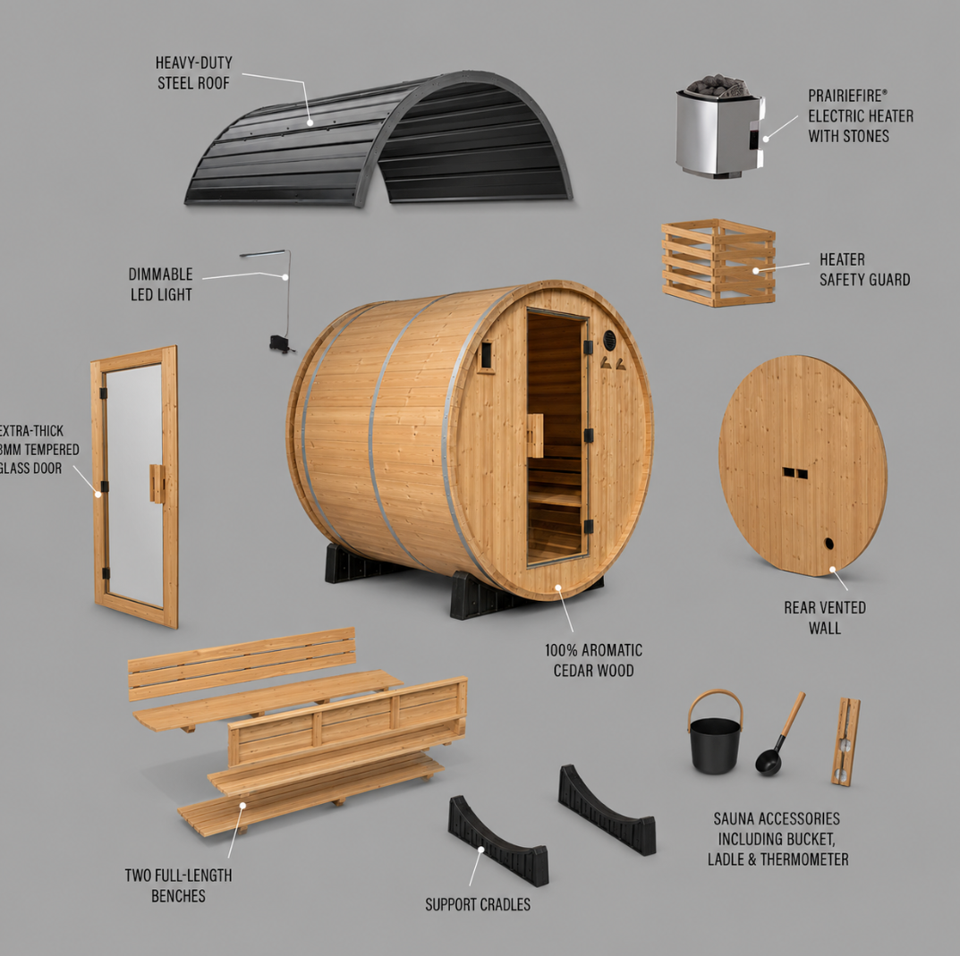 Barlina - 4-6 person Traditional Outdoor Sauna