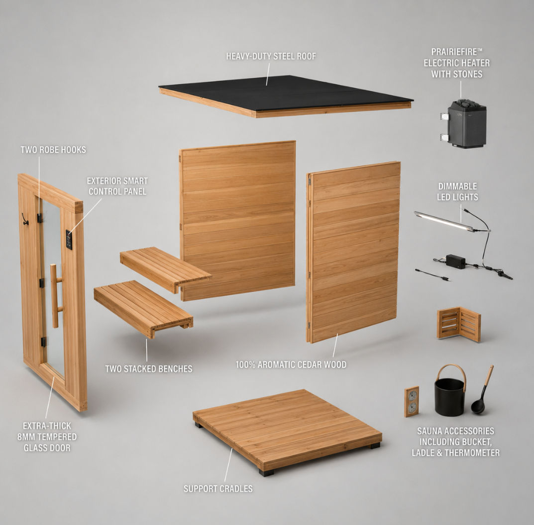 Numa Large - 3-5 person - Traditional Outdoor Sauna