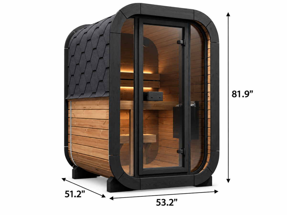 SaunaLife Model CL3G - 2-person Outdoor Traditional Sauna