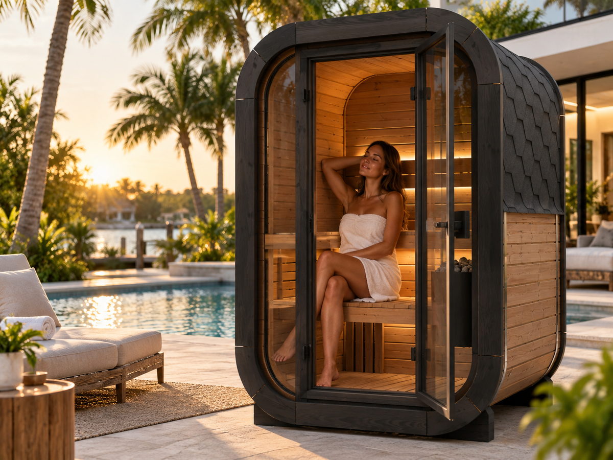 SaunaLife Model CL3G - 2-person Outdoor Traditional Sauna