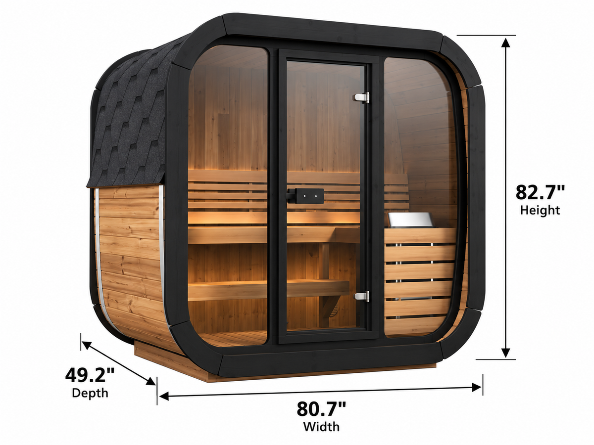SaunaLife Model CL4G - 3-person Outdoor Traditional Sauna