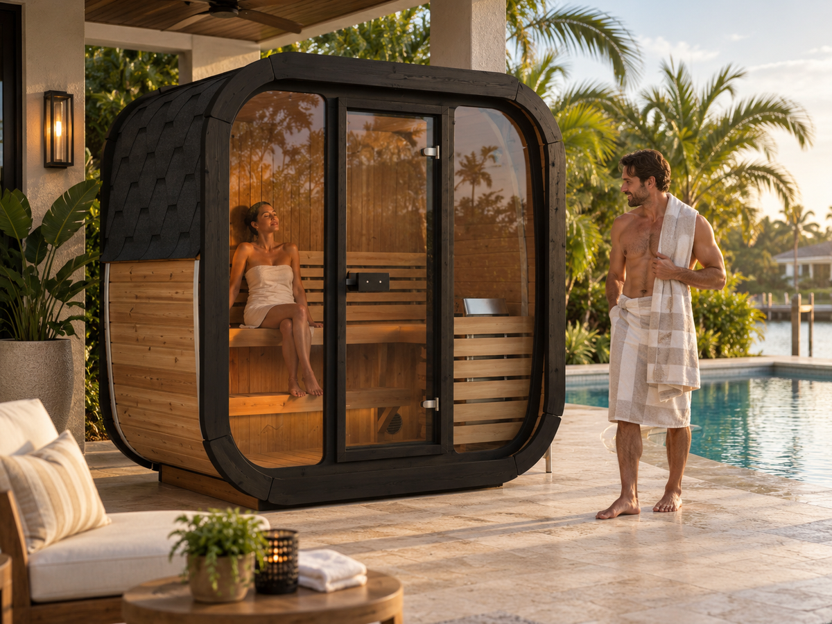 SaunaLife Model CL4G - 3-person Outdoor Traditional Sauna