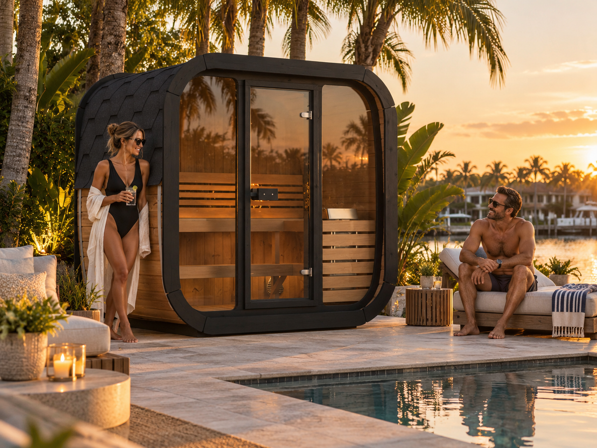 SaunaLife Model CL4G - 3-person Outdoor Traditional Sauna