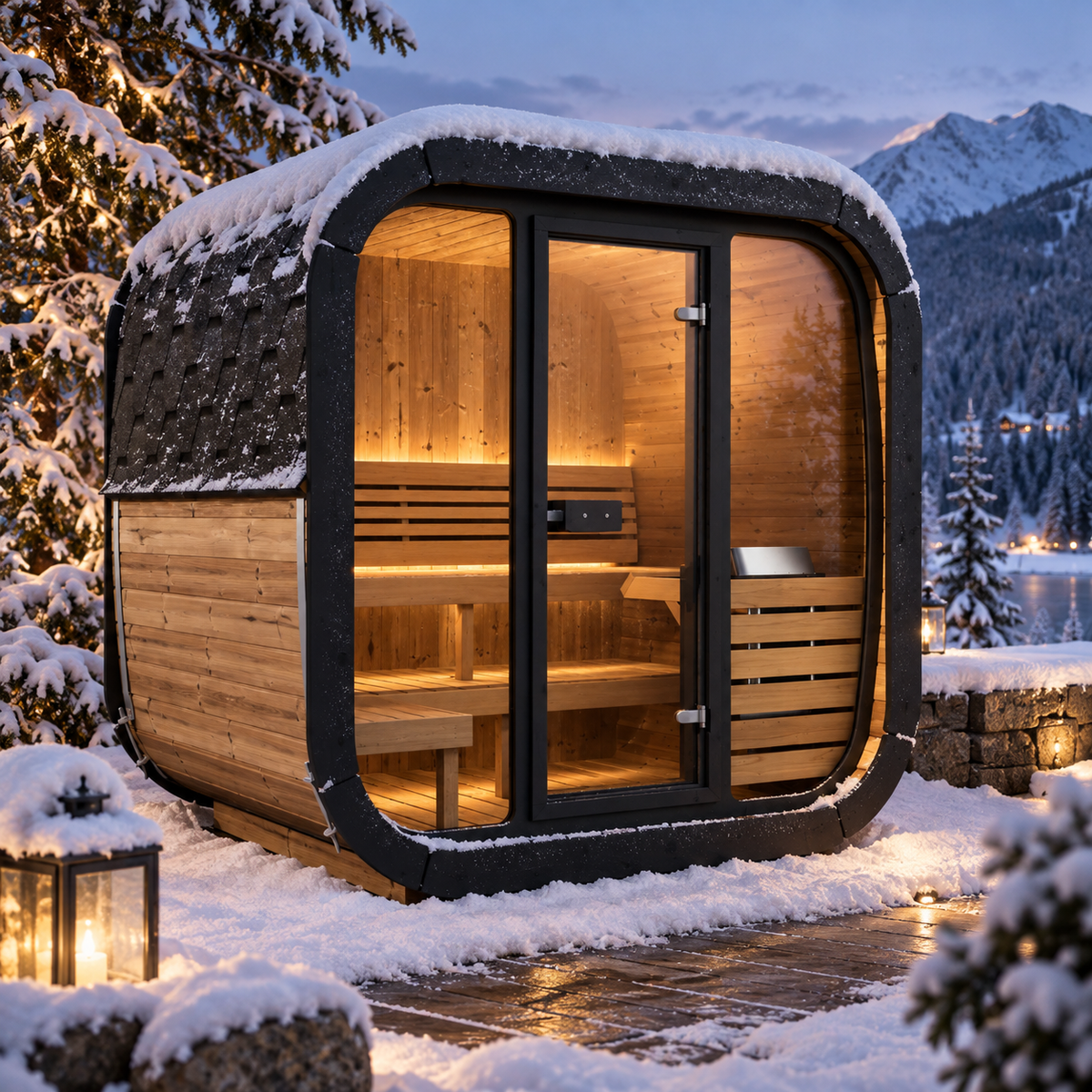 SaunaLife Model CL5G - 4-person Outdoor Traditional Sauna