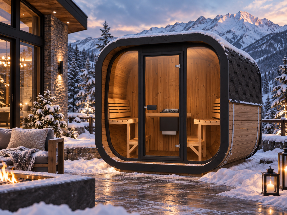 SaunaLife Model CL7G - 6-person Outdoor Traditional Sauna
