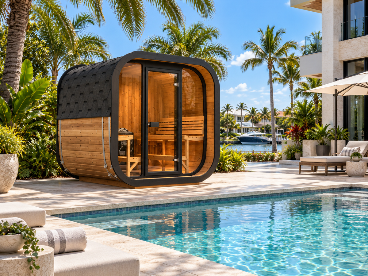 SaunaLife Model CL7G - 6-person Outdoor Traditional Sauna