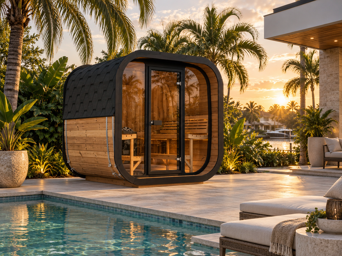 SaunaLife Model CL7G - 6-person Outdoor Traditional Sauna